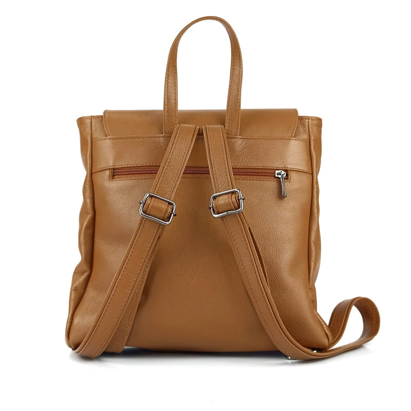 Mochila em Couro Verona Caramelo