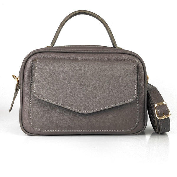 Bolsa de Couro Legitimo feminina Baú CZE