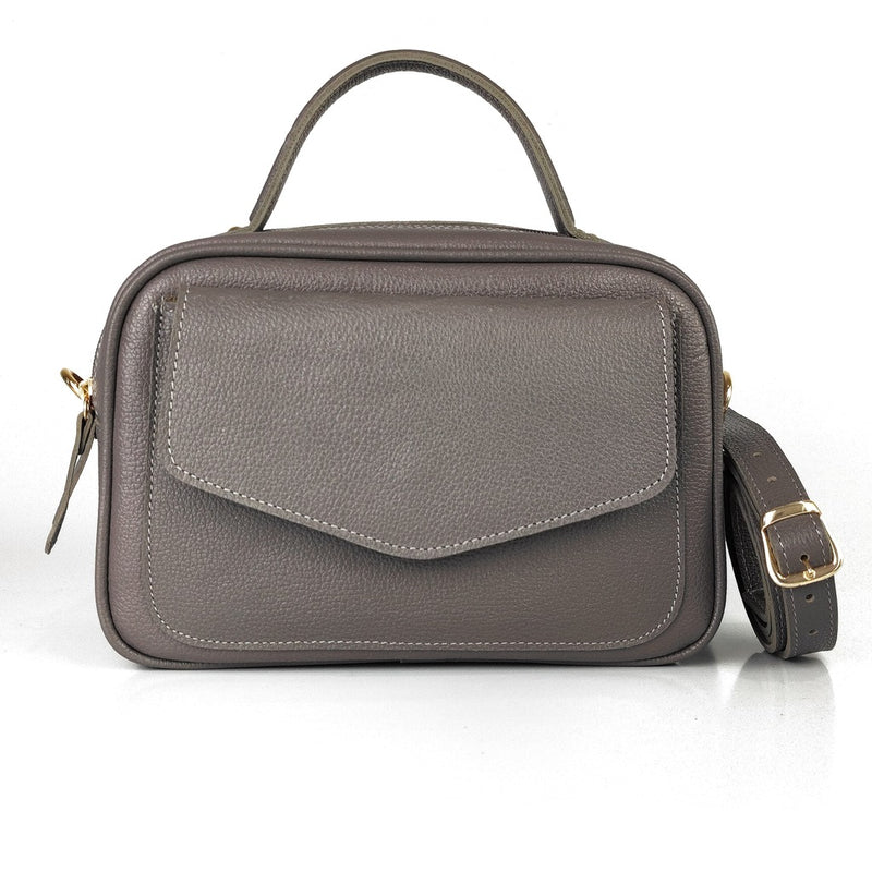 Bolsa de Couro Legitimo feminina Baú CZE