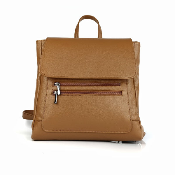Mochila em Couro Verona Caramelo