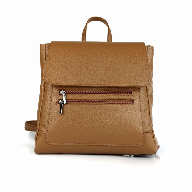 Mochila em Couro Verona Caramelo