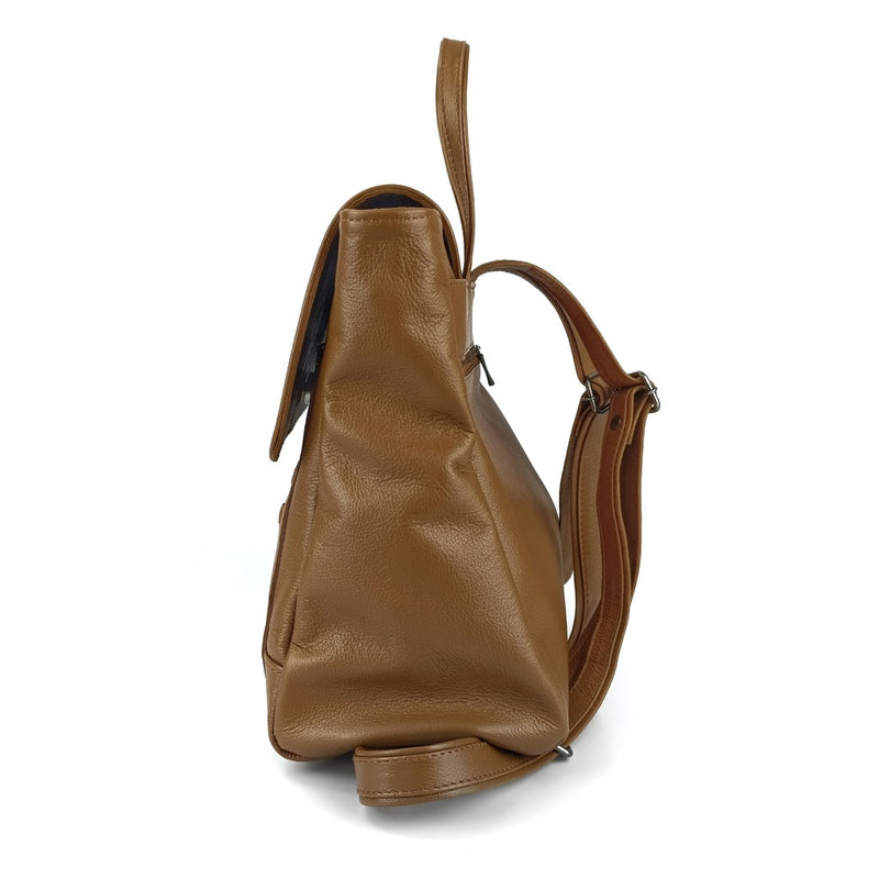 Mochila em Couro Verona Caramelo