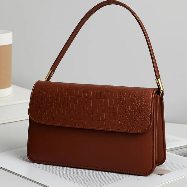 Bolsa de Ombro Baguette Croc