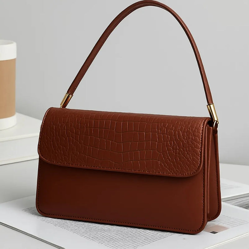 Bolsa de Ombro Baguette Croc