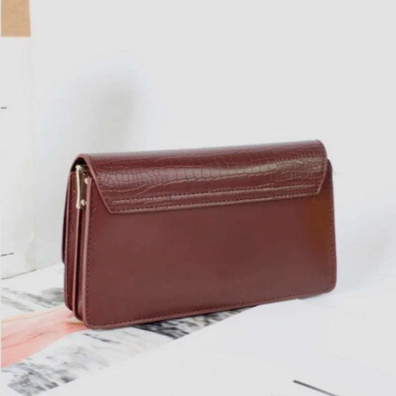 Bolsa de Ombro Baguette Croc