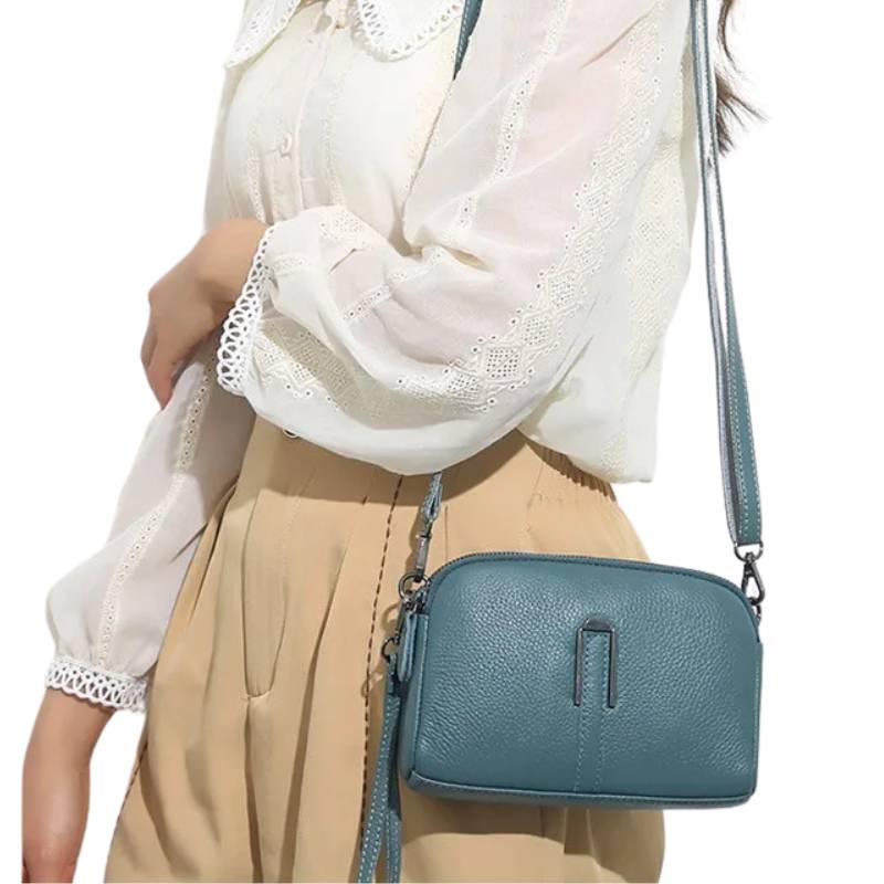 Bolsa Feminina Transversal de Couro Sintético
