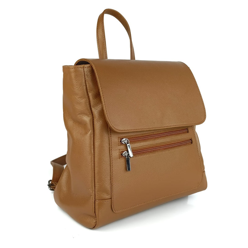 Mochila em Couro Verona Caramelo