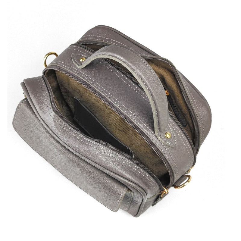 Bolsa de Couro Legitimo feminina Baú CZE